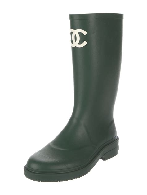 chanel rain boots 2022 green